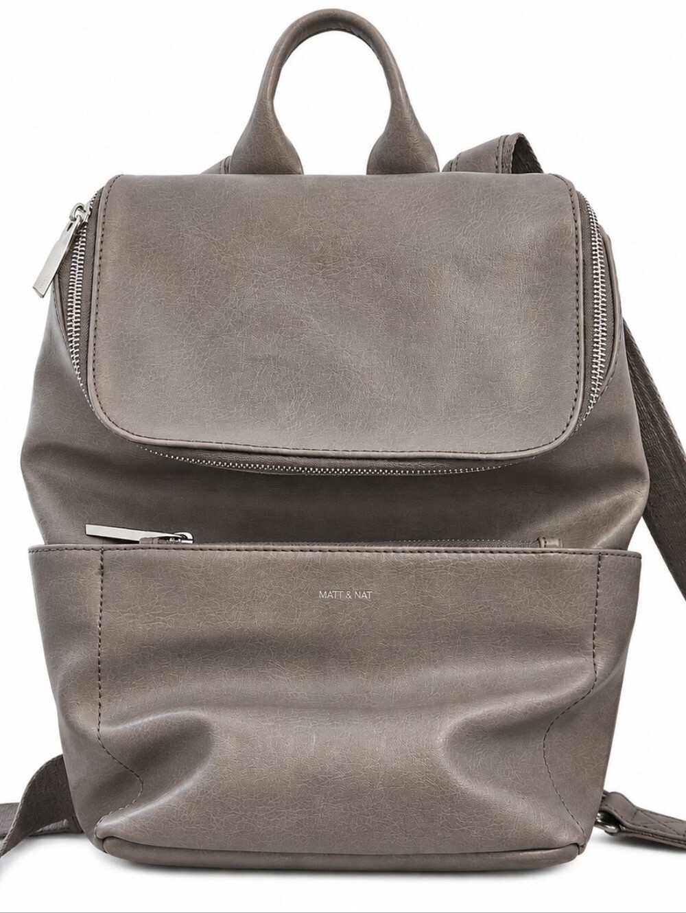 Matt & Nat Grey Vegan Leather Backpack